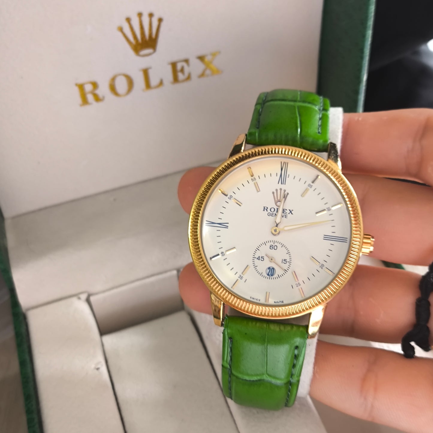 ROLEX SENCILLO CUERO PARA HOMBRE REF-VD