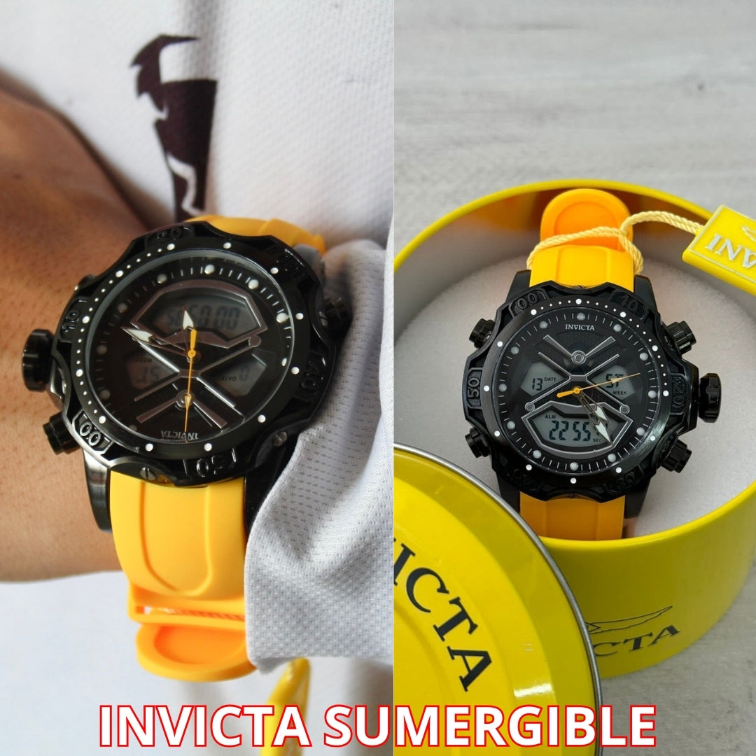 INVICTA DOBLE HORA SUMERGIBLE PARA HOMBRE REF-1837-AN