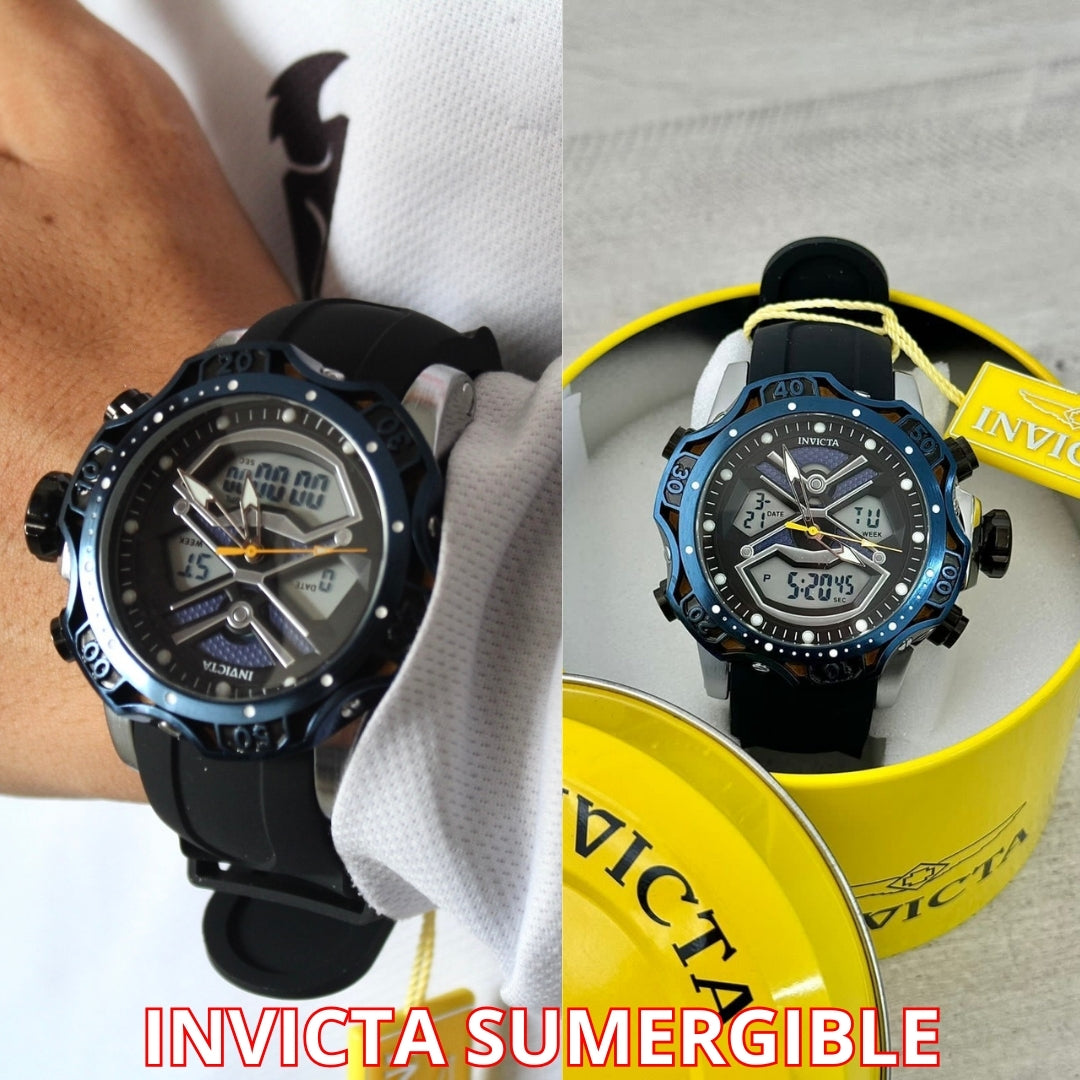 INVICTA DOBLE HORA SUMERGIBLE PARA HOMBRE REF-1837-NPA